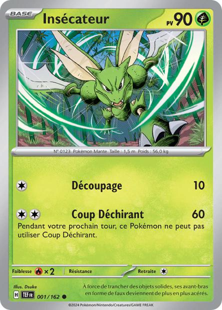 Carte Pokémon Insécateur 001/162 TEF Forces Temporelles EV05 Neuf FR LorenZone