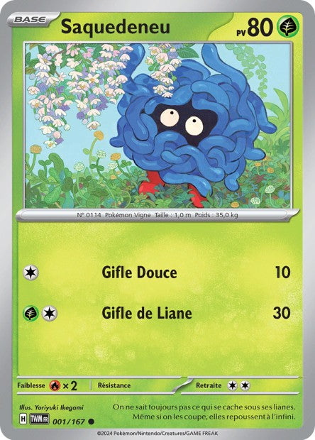 Carte Pokémon Saquedeneu 001/167 TWM Mascarade Crépusculaire EV06 Neuf FR LorenZone