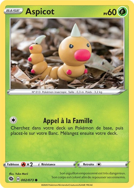 Carte Pokémon Aspicot 002/073 SWSH35 Voltage Eclatant EB3_5 Neuf FR LorenZone
