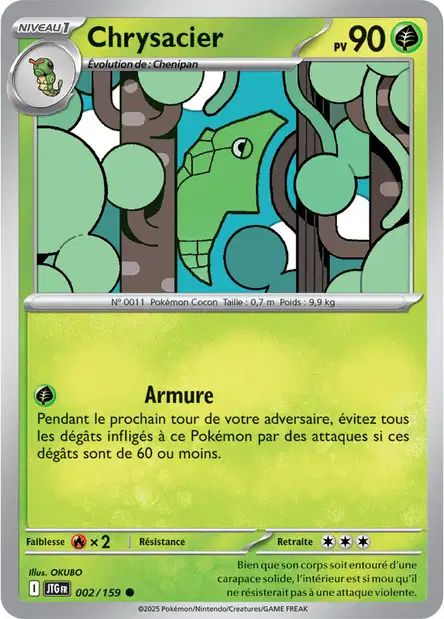Carte Pokémon Chrysacier 002/159 JTG Aventures Ensemble EV09 Neuf FR LorenZone
