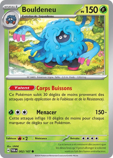 Carte Pokémon Bouldeneu 002/167 TWM Mascarade Crépusculaire EV06 Neuf FR LorenZone
