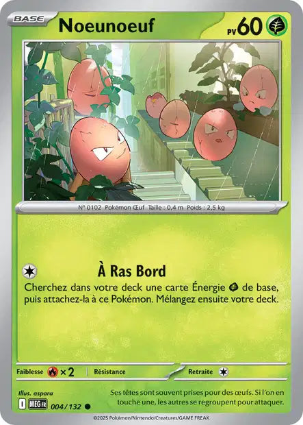 Carte Pokémon Noeunoeuf 004/132 MEG Méga-Évolution ME01 Neuf FR LorenZone