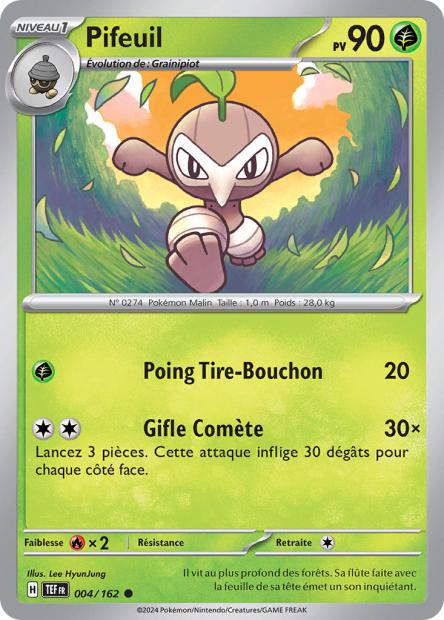 Carte Pokémon Pifeuil 004/162 TEF Forces Temporelles EV05 Neuf FR LorenZone