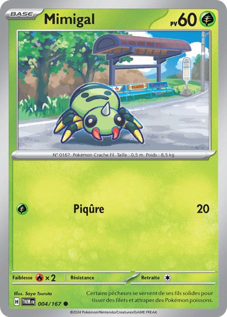 Carte Pokémon Mimigal 004/167 TWM Mascarade Crépusculaire EV06 Neuf FR LorenZone