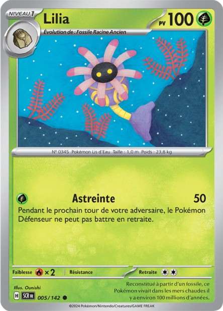 Carte Pokémon Lilia 005/142 SCR Couronne Stellaire EV07 Neuf FR LorenZone