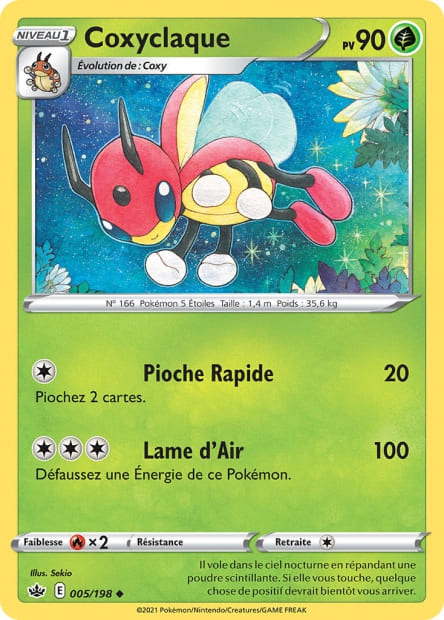 Carte Pokémon Coxyclaque 005/198 CRE Règne de Glace EB06 Neuf FR LorenZone