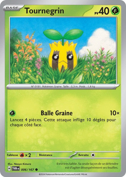 Carte Pokémon Tournegrin 006/167 TWM Mascarade Crépusculaire EV06 Neuf FR LorenZone