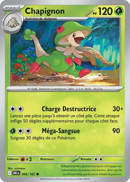 Carte Pokémon Chapignon 006/182 DRI Rivalités Destinées EV10 Neuf FR LorenZone