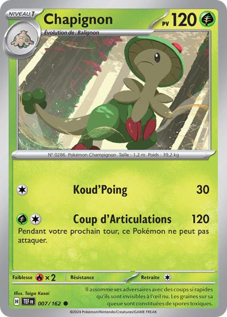 Carte Pokémon Chapignon 007/162 TEF Forces Temporelles EV05 Neuf FR LorenZone