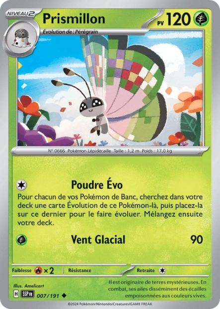 Carte Pokémon Prismillon 007/191 SSP Étincelles Déferlantes EV08 Neuf FR LorenZone
