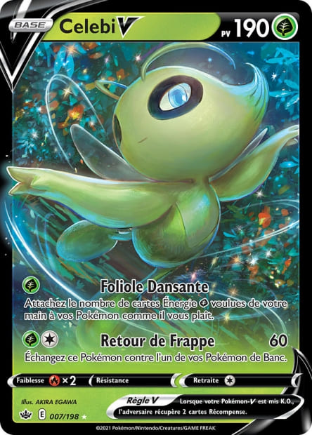 Carte Pokémon Celebi V 007/198 CRE Règne de Glace EB06 Neuf FR LorenZone