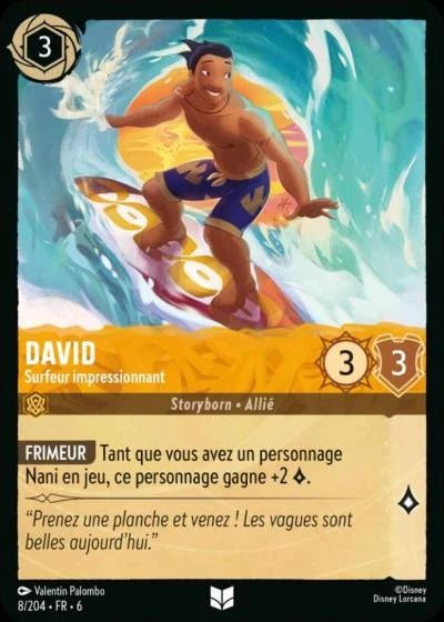 008/204 - David, Surfeur impressionnant - LorenZone - Pokémon