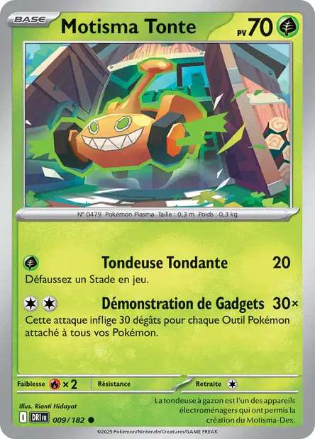 Carte Pokémon Motisma Tonte 009/182 DRI Rivalités Destinées EV10 Neuf FR LorenZone