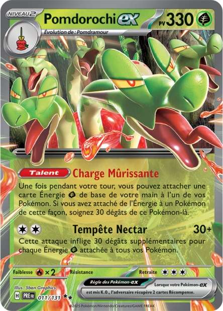 Carte Pokémon Pomdorochi EX 011/131 Evolutions Prismatiques PRE EV8_5 Neuf FR LorenZone