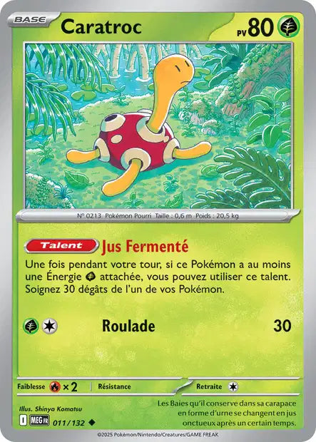 Carte Pokémon Caratroc 011/132 MEG Méga-Évolution ME01 Neuf FR LorenZone