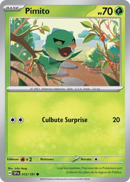 Carte Pokémon Pimito 012/191 SSP Étincelles Déferlantes EV08 Neuf FR LorenZone