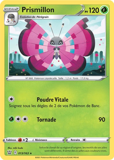 Carte Pokémon Prismillon 013/163 SWSH5 Styles de Combat EB05 Neuf FR LorenZone