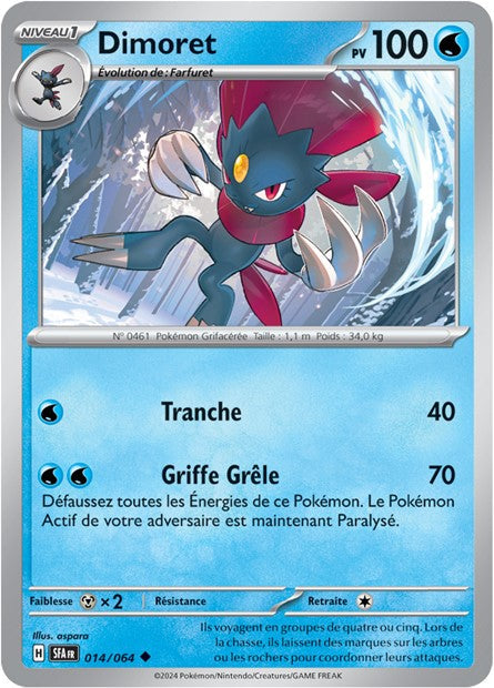 Carte Pokémon Dimoret 014/064 Fable Nébuleuse SFA EV6_5 Neuf FR LorenZone