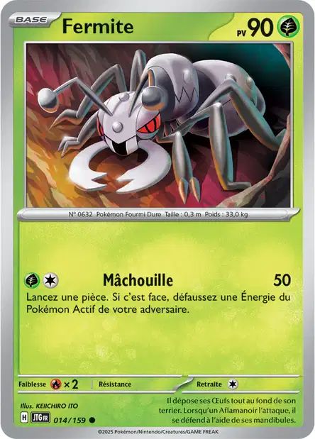 Carte Pokémon Fermite 014/159 JTG Aventures Ensemble EV09 Neuf FR LorenZone