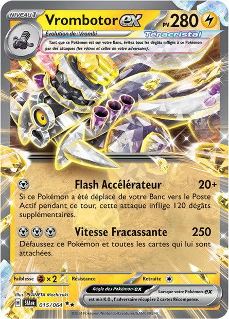 Carte Pokémon Vrombotor EX 015/064 Fable Nébuleuse SFA EV6_5 Neuf FR LorenZone