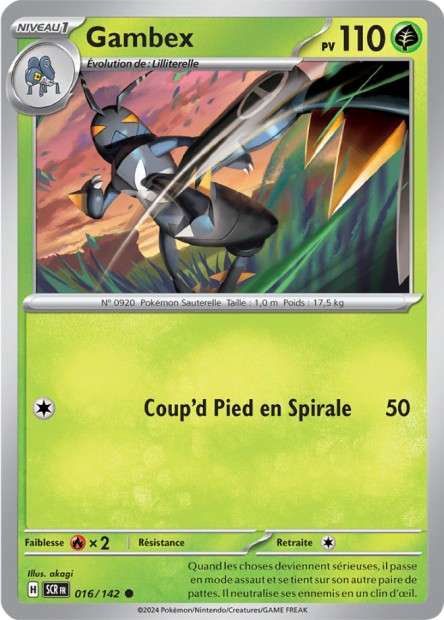 Carte Pokémon Gambex 016/142 SCR Couronne Stellaire EV07 Neuf FR LorenZone