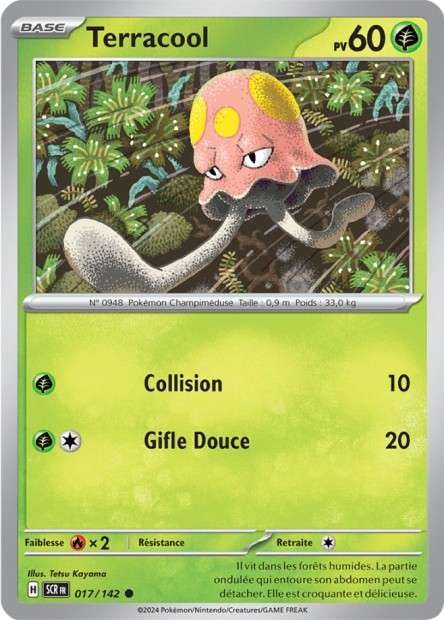 Carte Pokémon Terracool 017/142 SCR Couronne Stellaire EV07 Neuf FR LorenZone