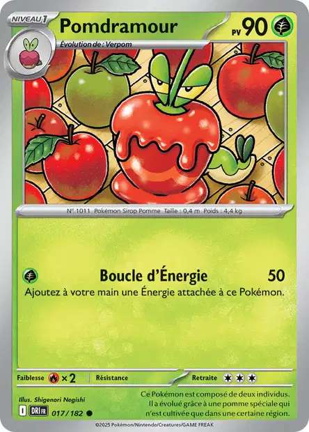 Carte Pokémon Pomdramour 017/182 DRI Rivalités Destinées EV10 Neuf FR LorenZone