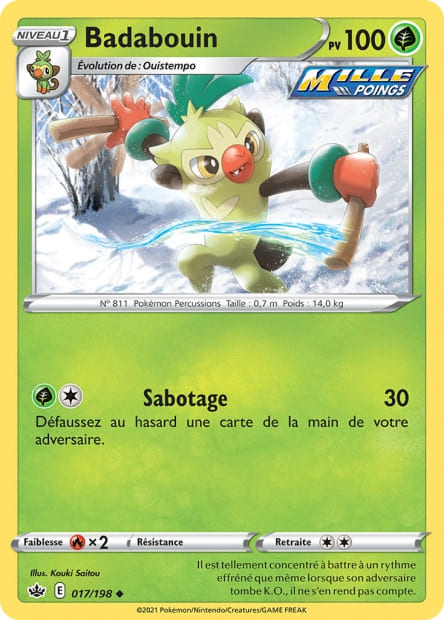 Carte Pokémon Badabouin 017/198 CRE Règne de Glace EB06 Neuf FR LorenZone