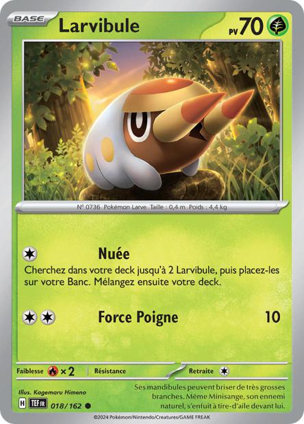 Carte Pokémon Larvibule 018/162 TEF Forces Temporelles EV05 Neuf FR LorenZone