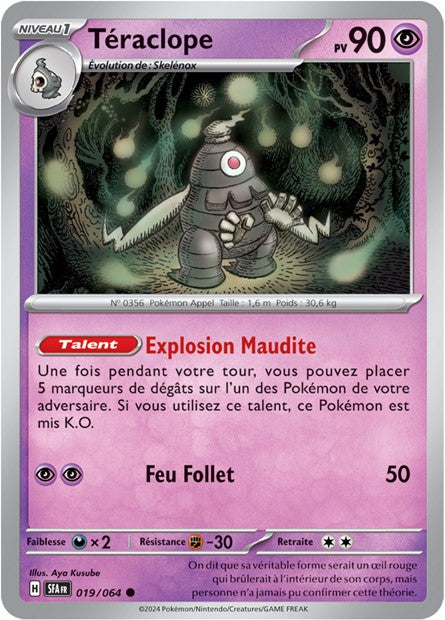 Carte Pokémon Téraclope 019/064 Fable Nébuleuse SFA EV6_5 Neuf FR LorenZone