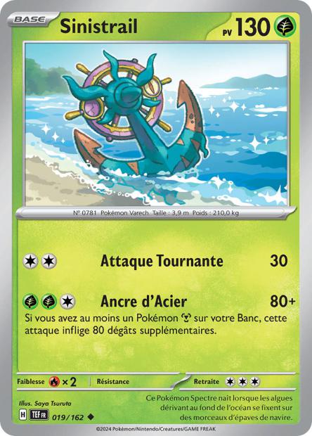 Carte Pokémon Sinistrail 019/162 TEF Forces Temporelles EV05 Neuf FR LorenZone