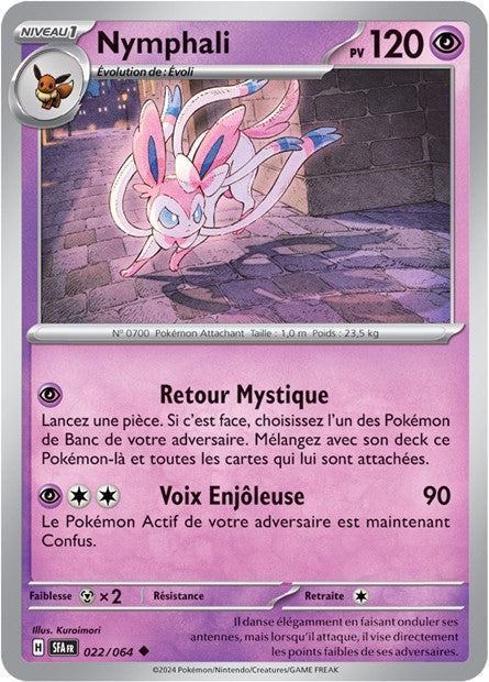Carte Pokémon Nymphali 022/064 Fable Nébuleuse SFA EV6_5 Neuf FR LorenZone