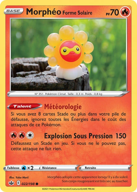 Carte Pokémon Morphéo Forme Solaire 022/198 CRE Règne de Glace EB06 Neuf FR LorenZone
