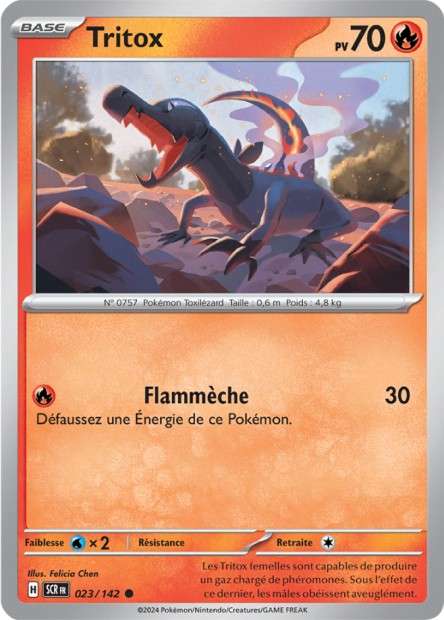 Carte Pokémon Tritox 023/142 SCR Couronne Stellaire EV07 Neuf FR LorenZone