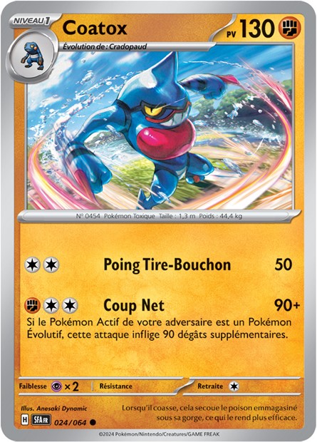 Carte Pokémon Coatox 024/064 Fable Nébuleuse SFA EV6_5 Neuf FR LorenZone