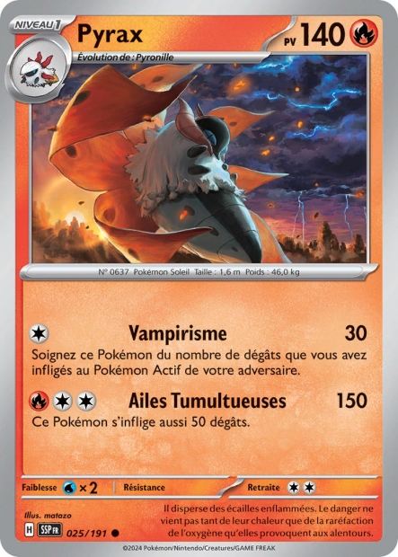 Carte Pokémon Pyrax 025/191 SSP Étincelles Déferlantes EV08 Neuf FR LorenZone