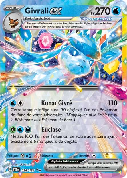 Carte Pokémon Givrali EX 026/131 Evolutions Prismatiques PRE EV8_5 Neuf FR LorenZone