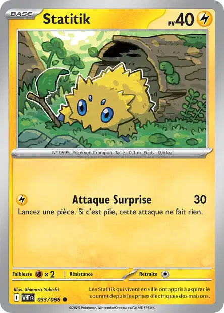 Carte Pokémon Statitik 033/086 WHT Flamme Blanche EV10_5 Neuf FR LorenZone
