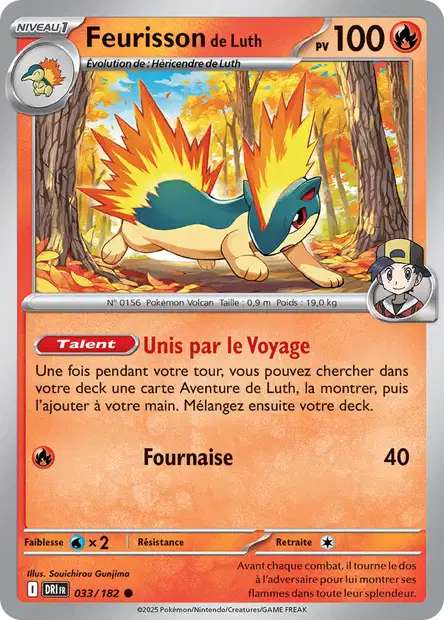 Carte Pokémon Feurisson de Luth 033/182 DRI Rivalités Destinées EV10 Neuf FR LorenZone
