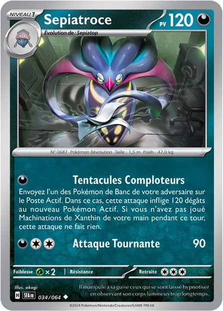 Carte Pokémon Sepiatroce 034/064 Fable Nébuleuse SFA EV6_5 Neuf FR LorenZone
