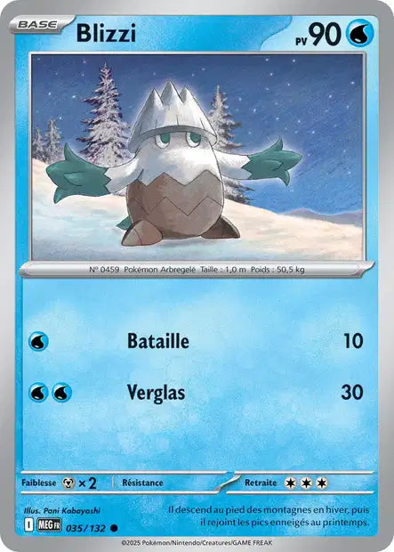 Carte Pokémon Blizzi 035/132 MEG Méga-Évolution ME01 Neuf FR LorenZone