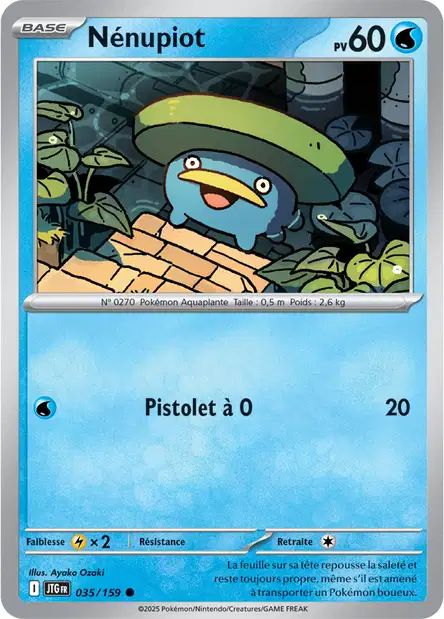 Carte Pokémon Nénupiot 035/159 JTG Aventures Ensemble EV09 Neuf FR LorenZone