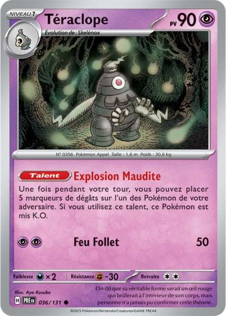 Carte Pokémon Téraclope 036/131 Evolutions Prismatiques PRE EV8_5 Neuf FR LorenZone
