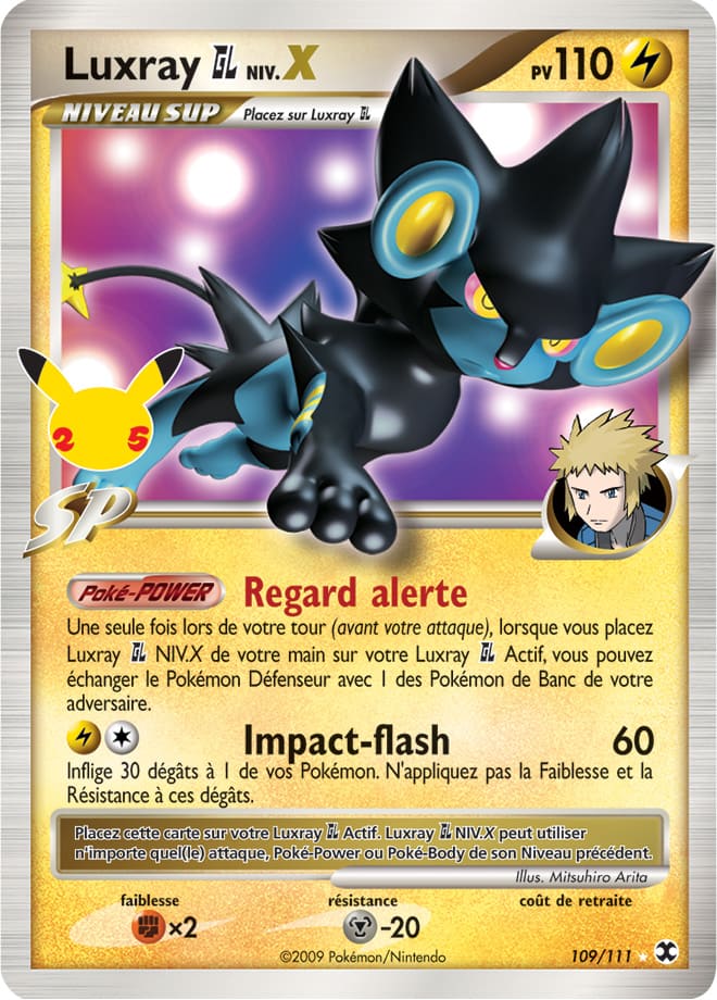 Carte Pokémon Luxray GL NIX.X 037/025 109/111 CEL Célébrations 25 ans EB07_5 Neuf FR LorenZone