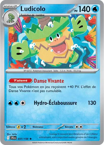 Carte Pokémon Ludicolo 037/159 JTG Aventures Ensemble EV09 Neuf FR LorenZone