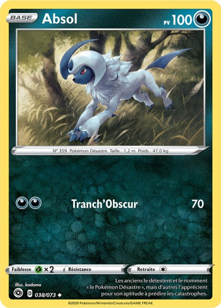 Carte Pokémon Absol 038/073 SWSH35 Voltage Eclatant EB3_5 Neuf FR LorenZone