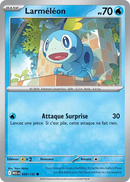 Carte Pokémon Larméléon 039/132 MEG Méga-Évolution ME01 Neuf FR LorenZone