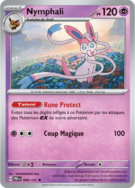 Carte Pokémon Nymphali 040/131 Evolutions Prismatiques PRE EV8_5 Neuf FR LorenZone