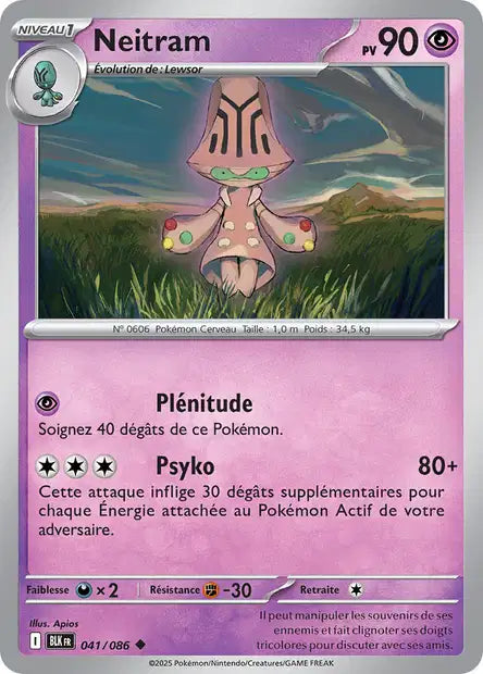 Carte Pokémon Neitram 041/086 BLK Foudre Noire EV10_5 Neuf FR LorenZone