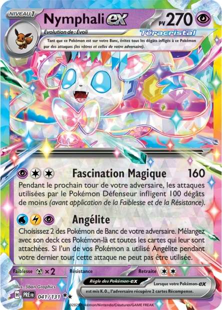 Carte Pokémon Nymphali EX 041/131 Evolutions Prismatiques PRE EV8_5 Neuf FR LorenZone